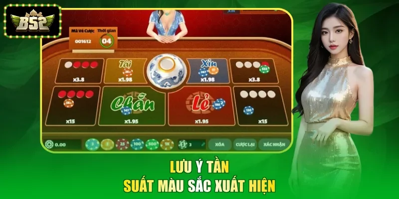 Lưu ý tần suất màu sắc xuất hiện